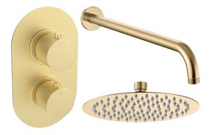 Aura Round Shower Valve & Kit Pack 1 - Brushed Brass